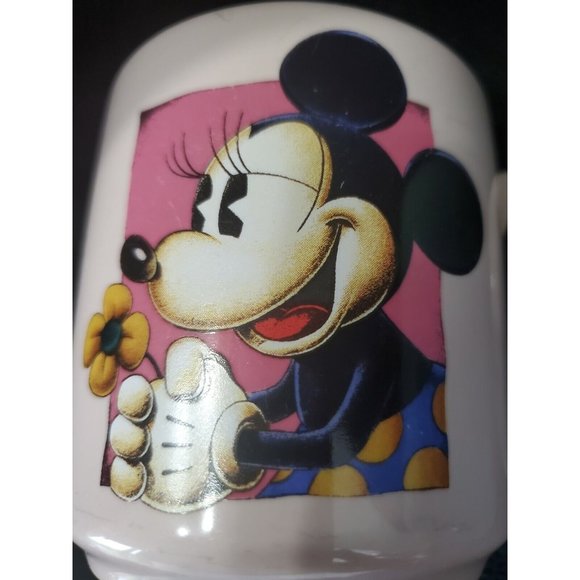 Disney Lot of 2 Mickey and Minnie Mouse Coffee Cups vintage pink green Thailand - Picture 12 of 12